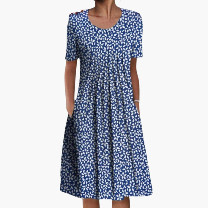 Robe midi pour femme avec design en couches et taille cintrée