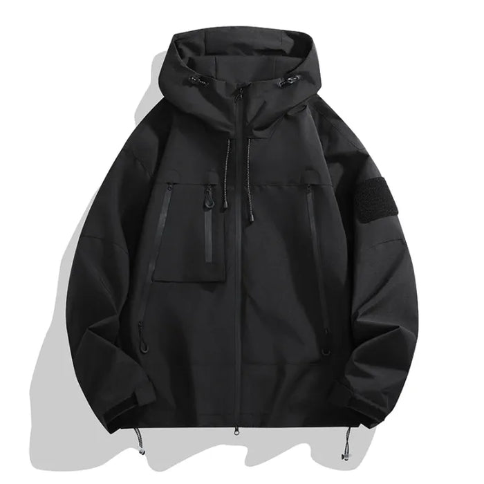 Giacca softshell da uomo con cappuccio e tasche con cerniera