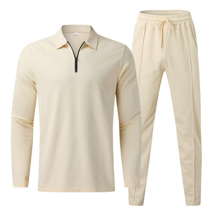 Fritidssett for menn med glidelås  komfortabelt loungewear-sett
