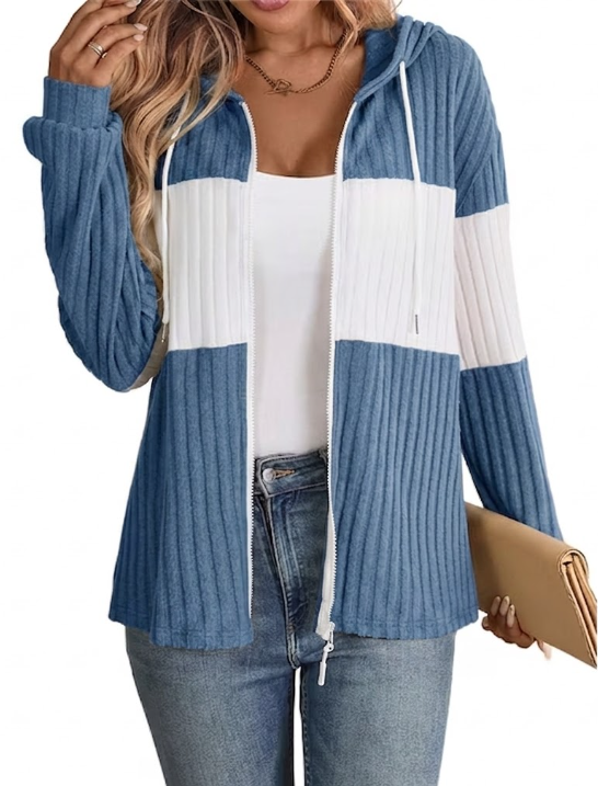 Sweat à capuche zippé pour femme