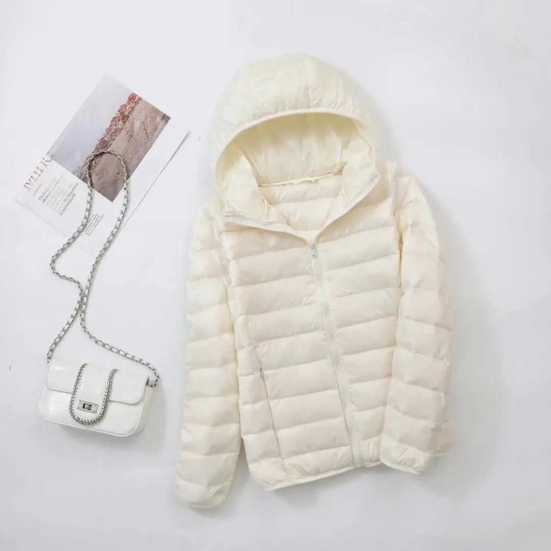 Women's Reversible Down Jacket with Fitted Silhouette