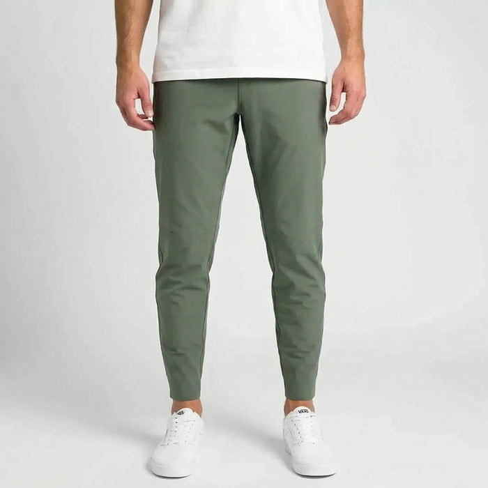 Men's Slim-Fit Trousers Straight Leg with Ankle Cuff