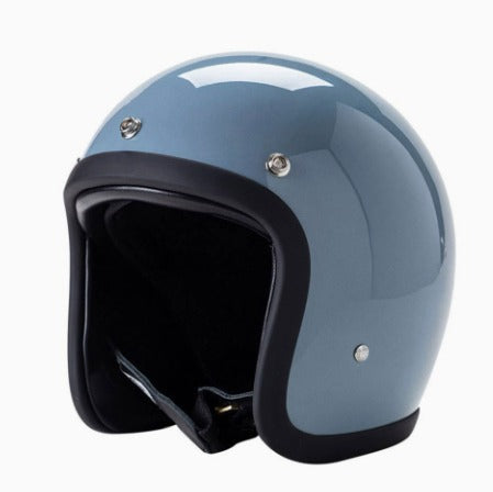 Unisex Open-Face Motorcycle Helmet in a Retro Design