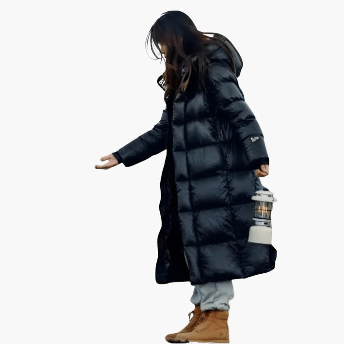 Manteau doudoune pour femme avec capuche et fermeture éclair