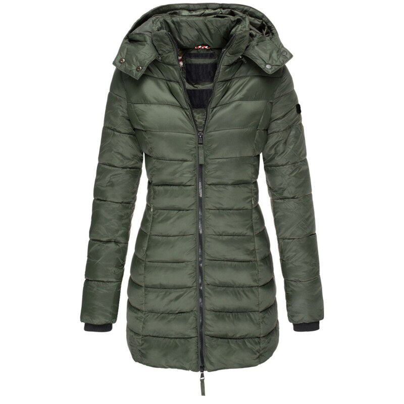 Unisex Padded Winter Jacket with Hood and Zip