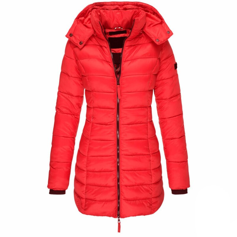 Unisex Padded Winter Jacket with Hood and Zip