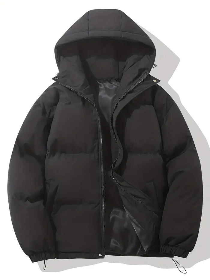 Varm vinterjakke for kvinner med hette og klassisk design
