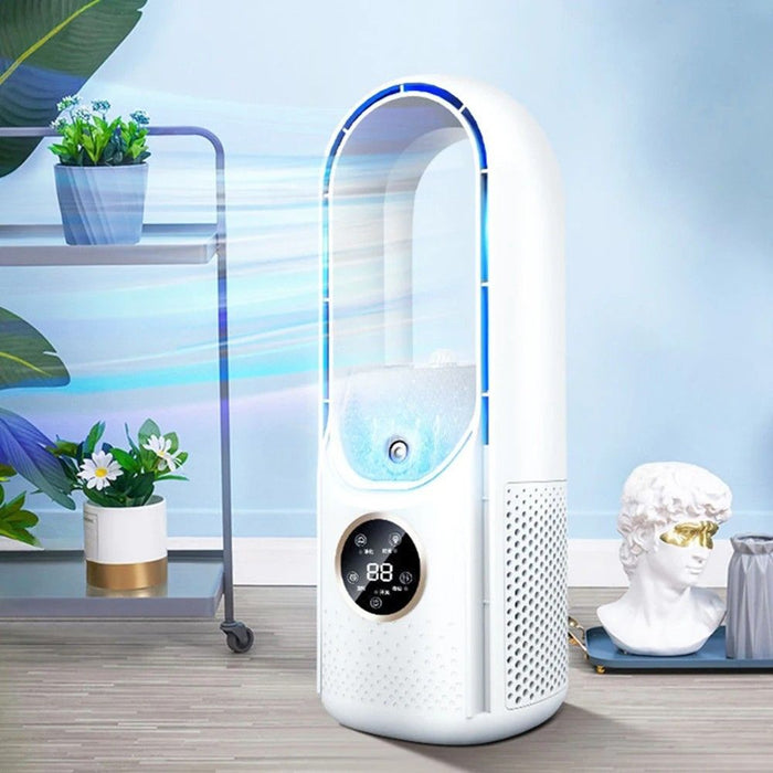 Aire acondicionado portátil sin aspas con pantalla LED