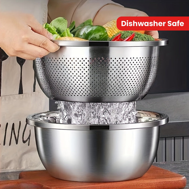 Versatile kitchen equipment set: die category and mikseb sweater in steel