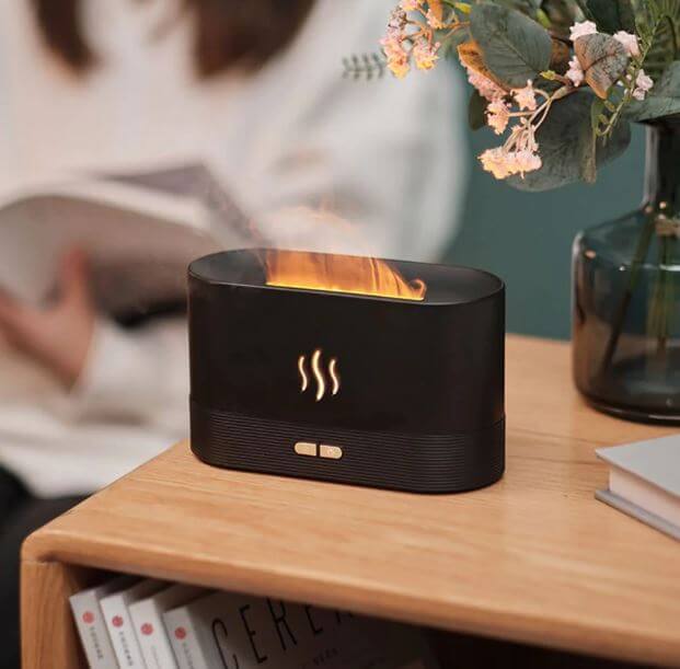 Aromatherapy Diffuser with Flame Effect for Home