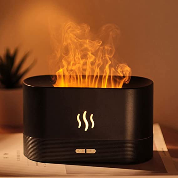 Aromatherapy Diffuser with Flame Effect for Home