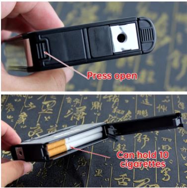 Automatic Cigarette Case with Integrated Lighter