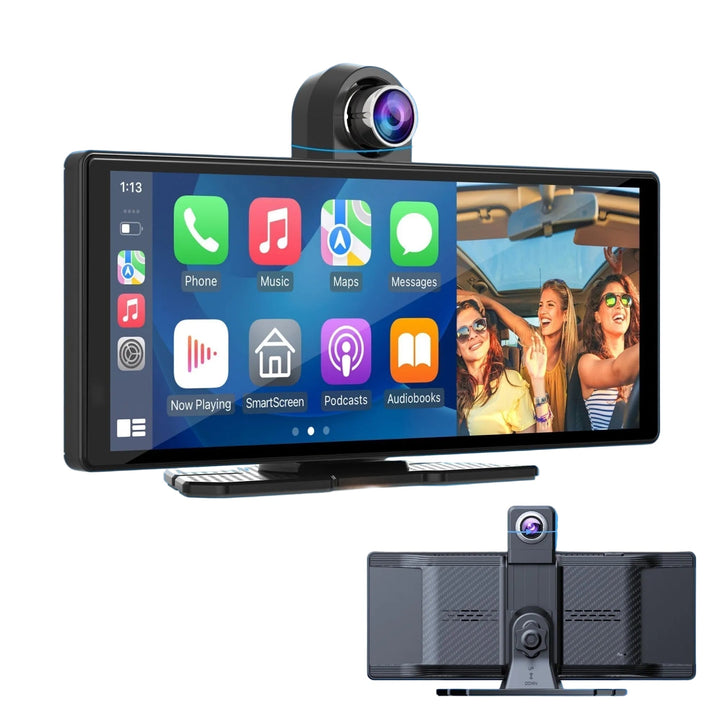 Advanced Wireless Car Monitor with Dashcam and Rear View Camera