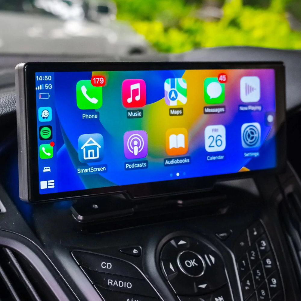 Advanced Wireless Car Monitor with Dashcam and Rear View Camera