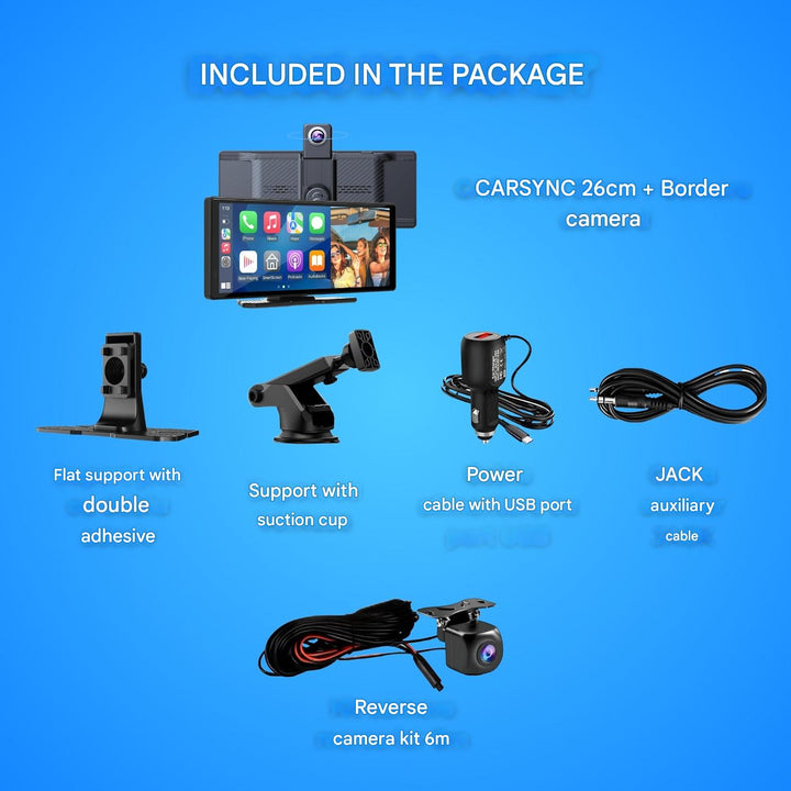 Advanced Wireless Car Monitor with Dashcam and Rear View Camera
