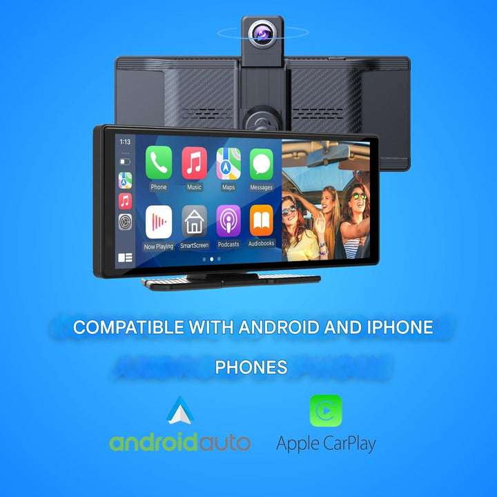 Advanced Wireless Car Monitor with Dashcam and Rear View Camera