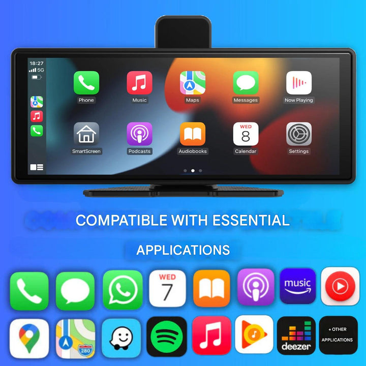 Advanced Wireless Car Monitor with Dashcam and Rear View Camera