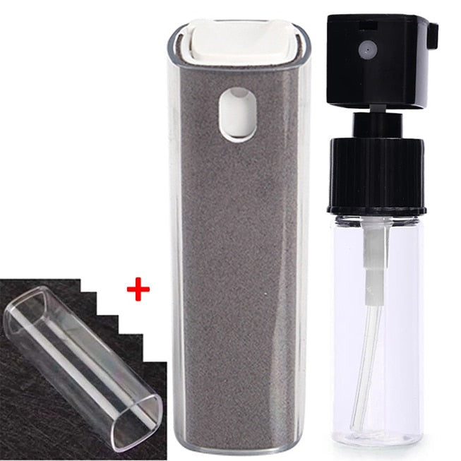 Portable 2-in-1 Skjermrenser with Spray &amp; Mikrofiberklut