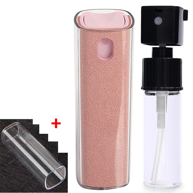 Portable 2-in-1 Skjermrenser with Spray &amp; Mikrofiberklut