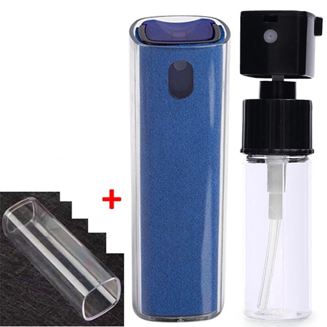 Portable 2-in-1 Skjermrenser with Spray &amp; Mikrofiberklut
