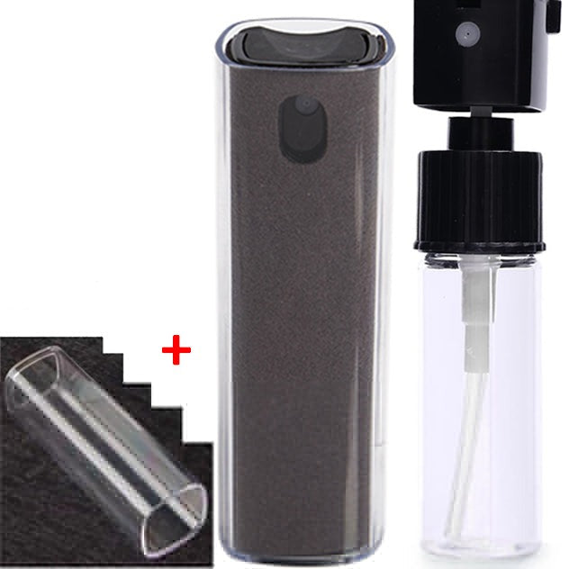 Portable 2-in-1 Skjermrenser with Spray &amp; Mikrofiberklut