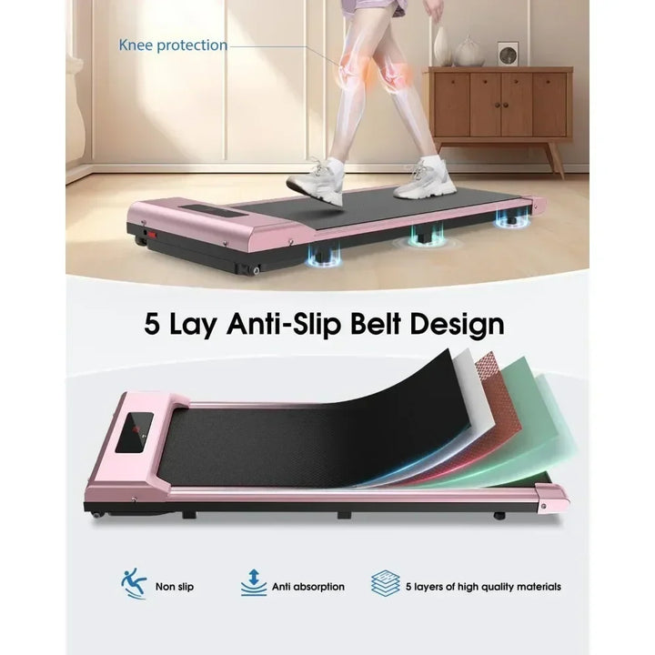 Portable flat tredemölle for office and home