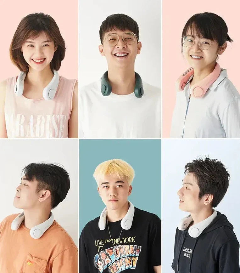 Portable 360° Neck Fan for Cool Comfort