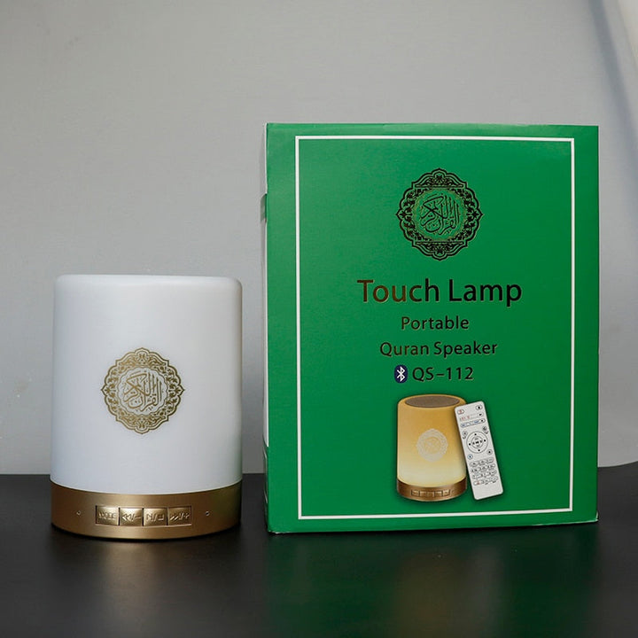 Portable Quran Speaker with Touch Lamp – LED Night Light