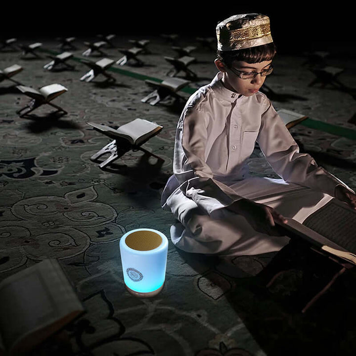 Portable Quran Speaker with Touch Lamp – LED Night Light