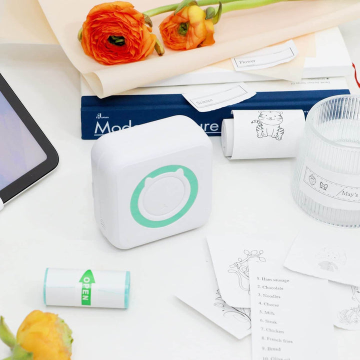 Portable wireless pocket printer for notes and pictures