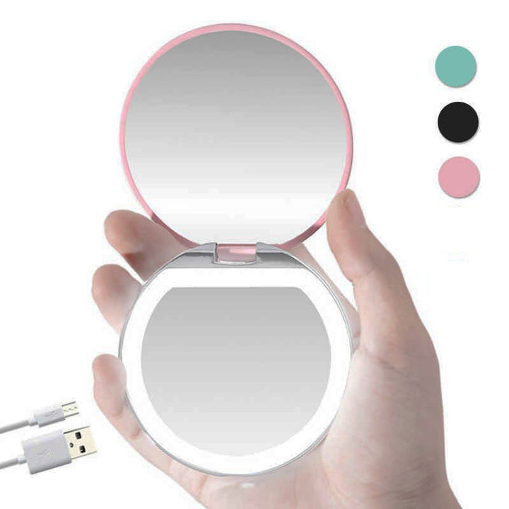 Berry naked suffered rouge mirror with adjustable lighting for women