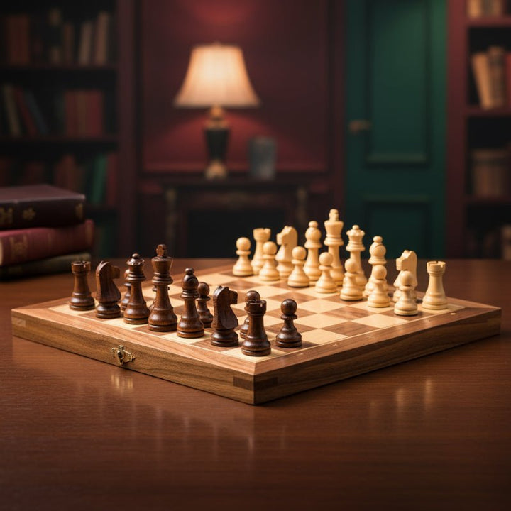 Berry naked magnetic chess board for travel and home