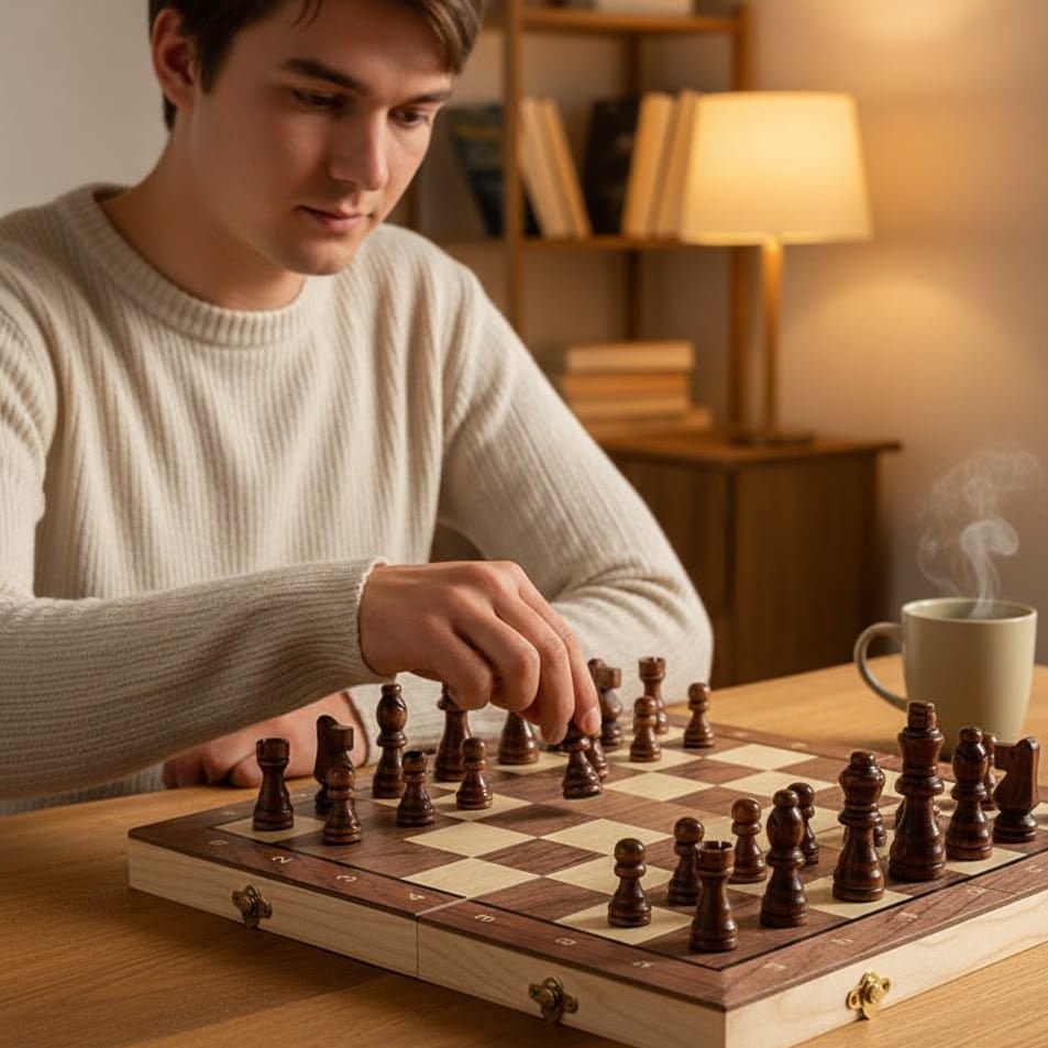 Berry naked magnetic chess board for travel and home