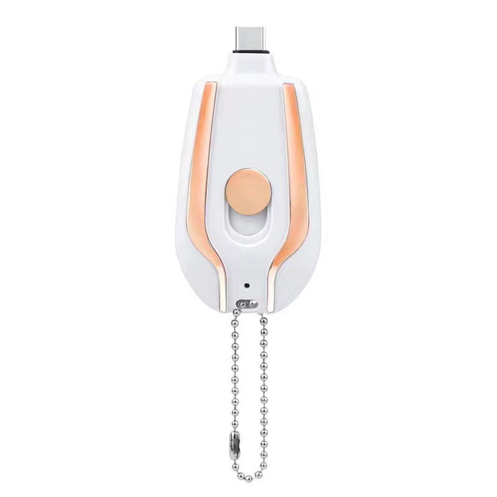 Mini powerbank på nyckelring med mobil