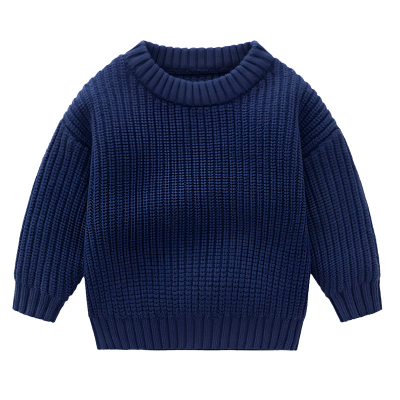 Barns plain knitted jumper for warm comfort