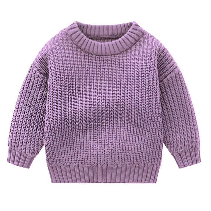 Barns plain knitted jumper for warm comfort