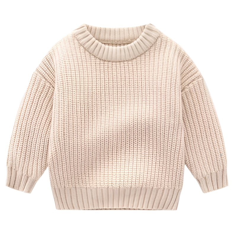 Barns plain knitted jumper for warm comfort