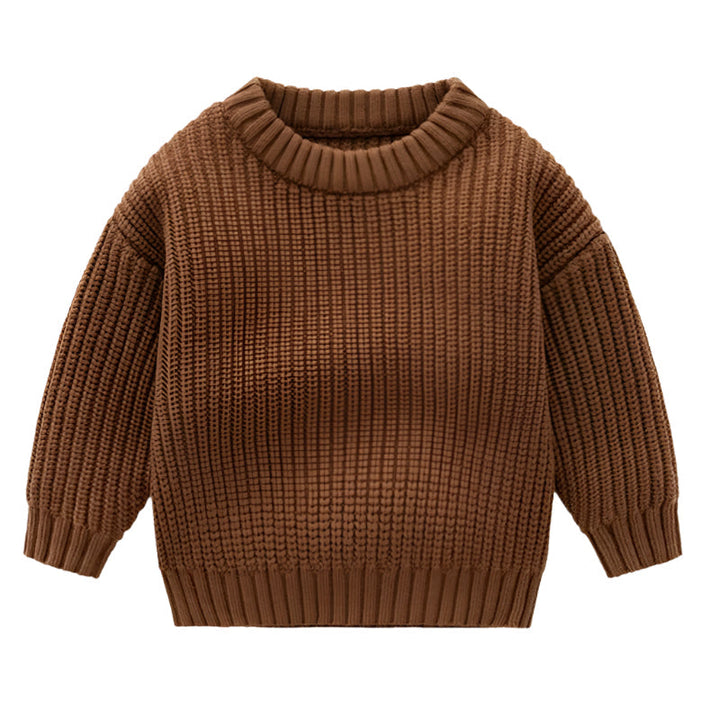 Barns plain knitted jumper for warm comfort