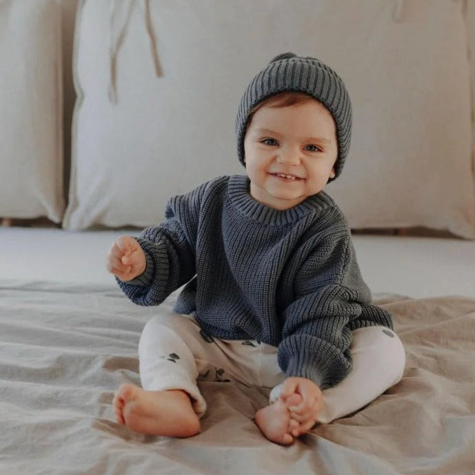 Barns plain knitted jumper for warm comfort