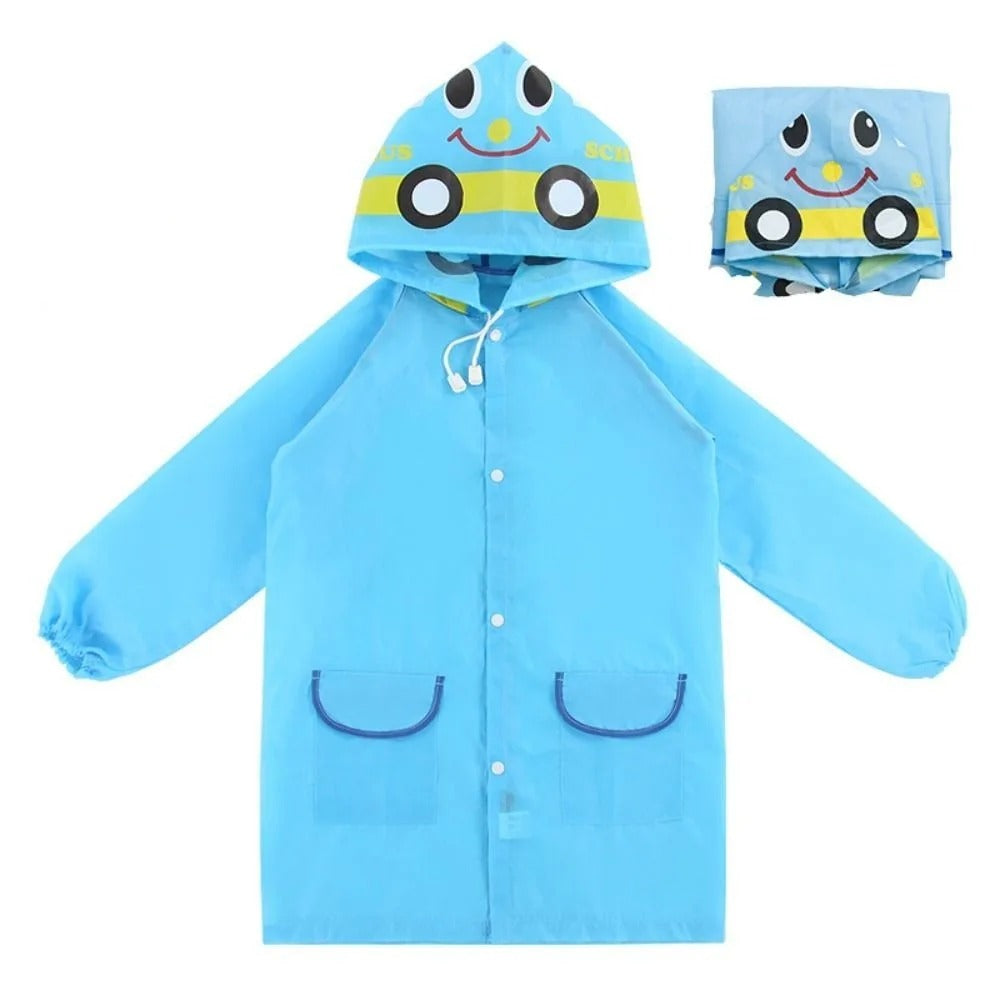 Children one lettere raincoat with comic strip motif