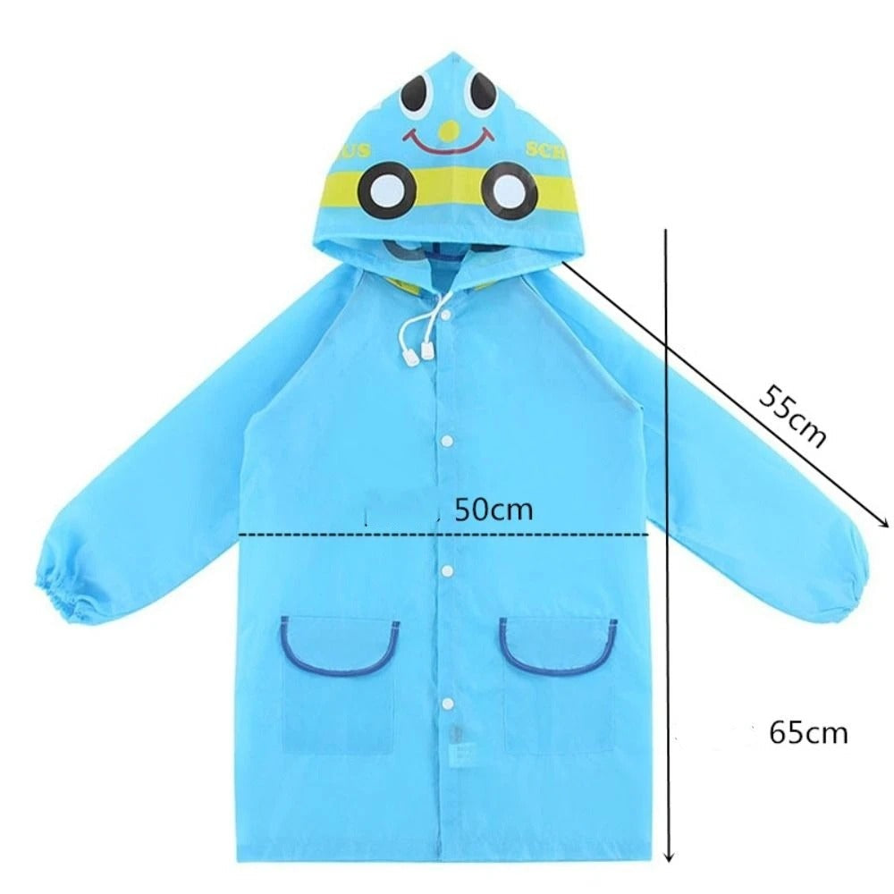 Children one lettere raincoat with comic strip motif