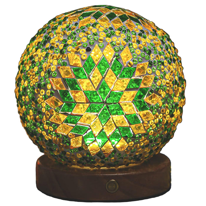 Boho Mosaic Night Lamp with Warm Mood Lighting