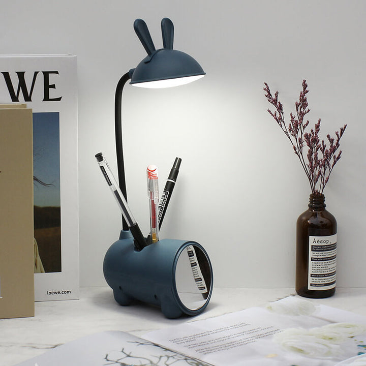 Table Lamp with LED Touch Control and Pen Holder