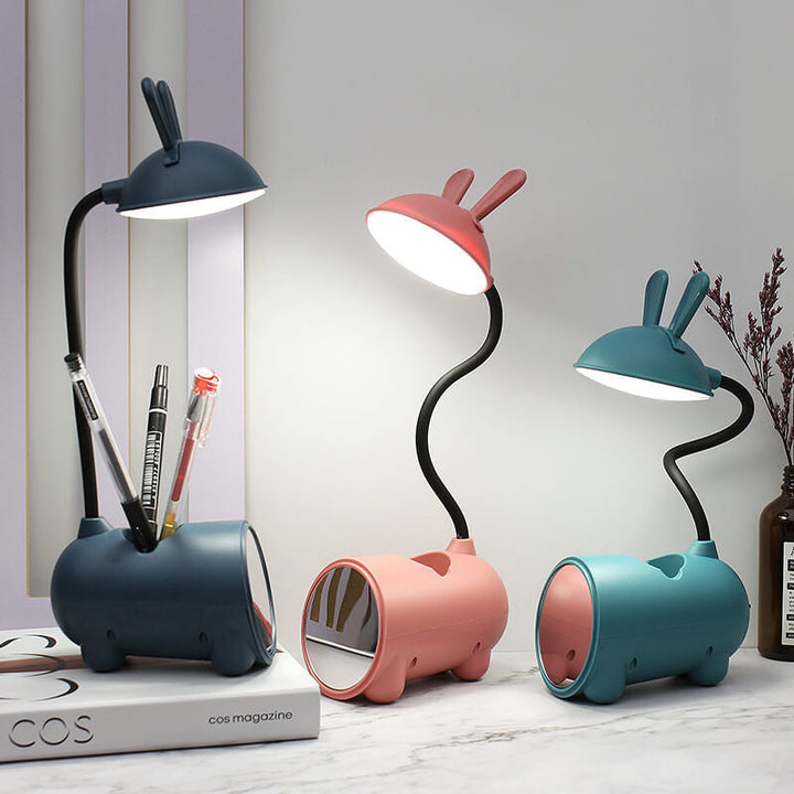 Table Lamp with LED Touch Control and Pen Holder