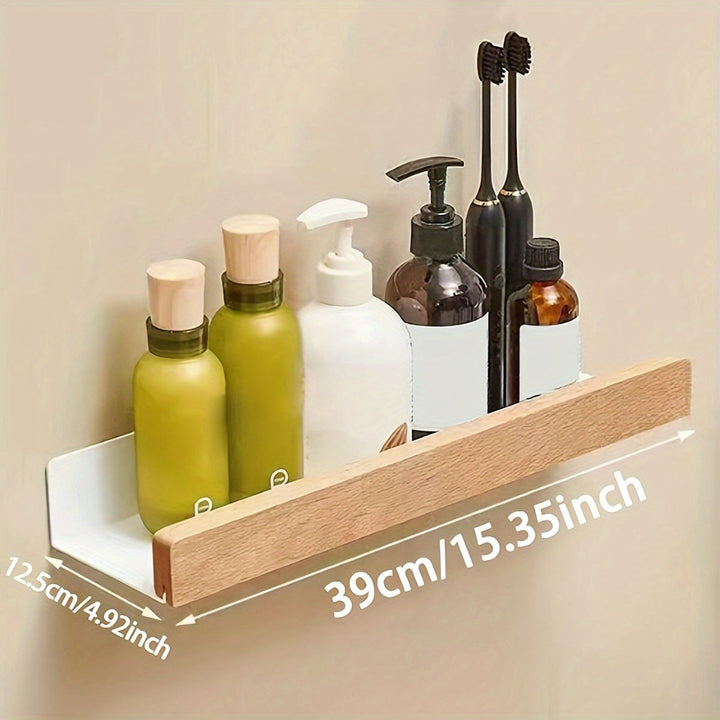 Veggmontert baderom ledge: neat storage without boring