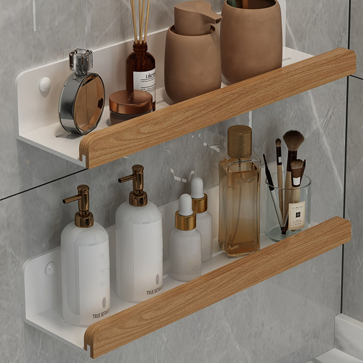 Veggmontert baderom ledge: neat storage without boring