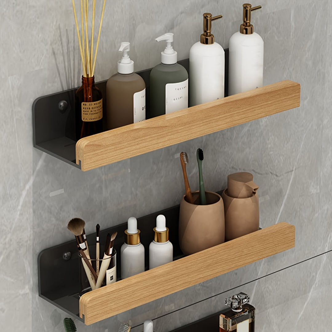 Veggmontert baderom ledge: neat storage without boring