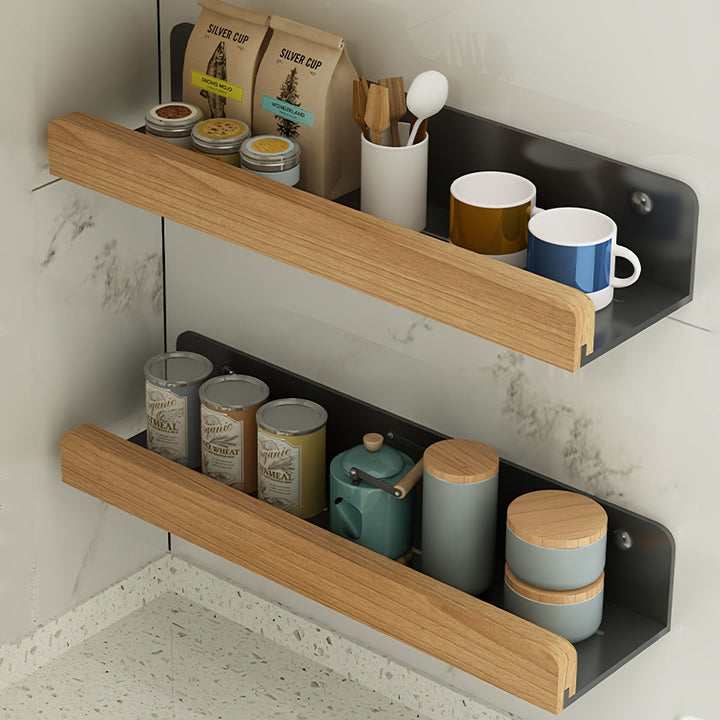 Veggmontert baderom ledge: neat storage without boring