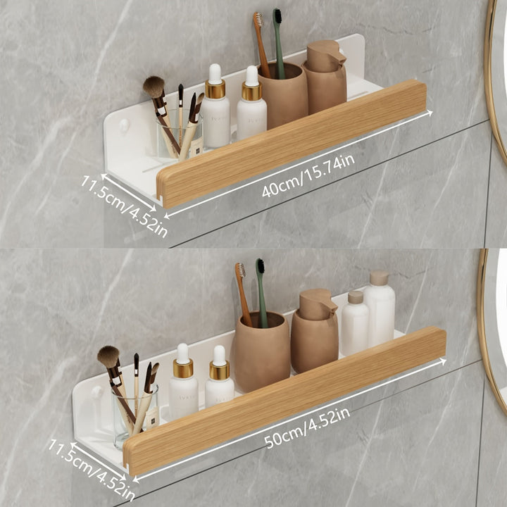 Veggmontert baderom ledge: neat storage without boring