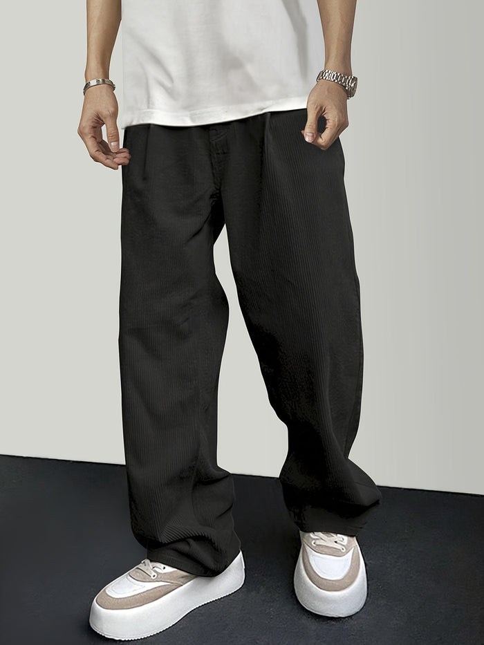 Cordhose für Herren mit Kordelzugbund und lockerer Passform
